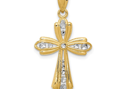14k Yellow & Rhodium Jewelry Style D3531 - Classique Jewelry Inc.