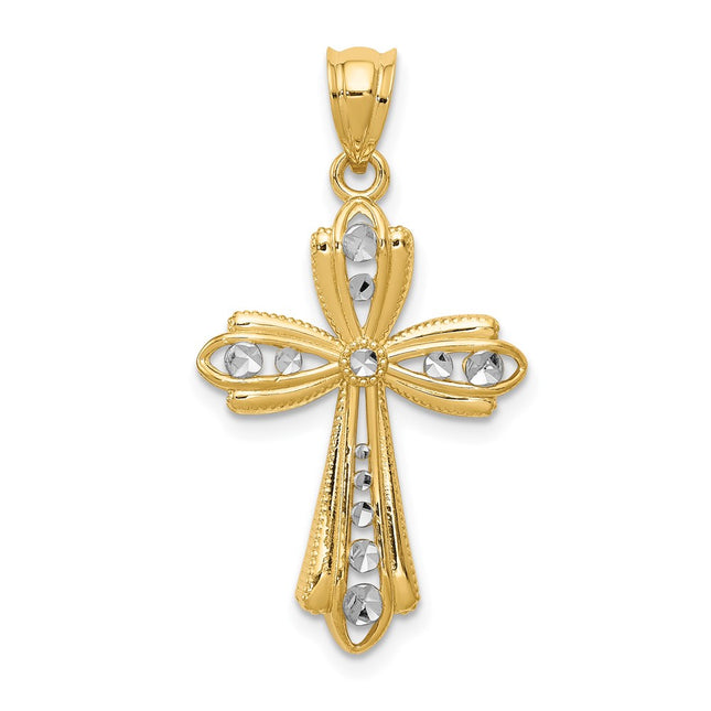 14k Yellow & Rhodium Jewelry Style D3531 - Classique Jewelry Inc.
