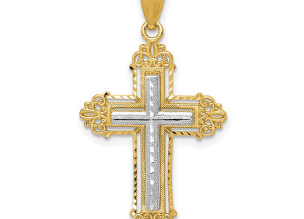 14K gold fleur de lis pendant