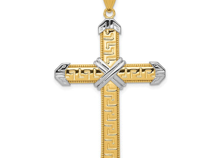 14k Yellow & Rhodium Pendants Style D3564 - Classique Jewelry Inc.