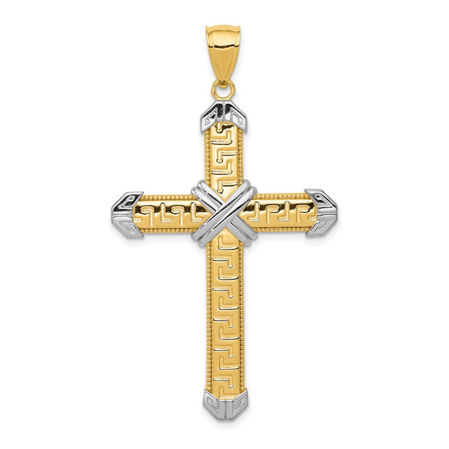 14k Yellow & Rhodium Pendants Style D3564 - Classique Jewelry Inc.
