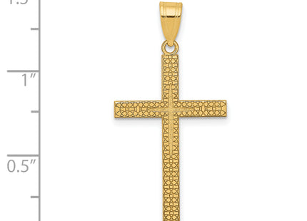 14k Diamond-cut Latin Cross Pendant