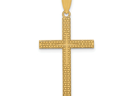 14k Diamond-cut Latin Cross Pendant