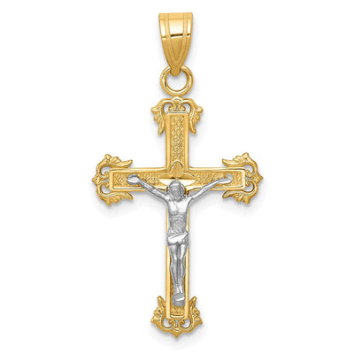 14K gold crucifix pendant