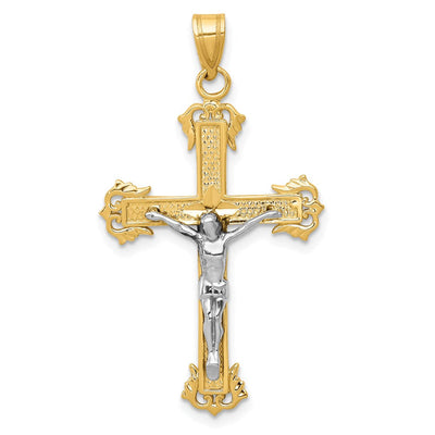 14K gold crucifix pendant