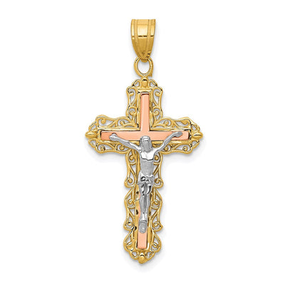 14K gold crucifix pendant