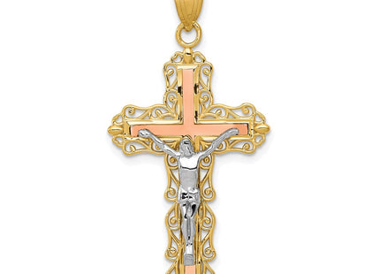 14K gold crucifix pendant