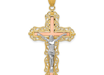 14K gold crucifix pendant