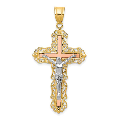 14K gold crucifix pendant