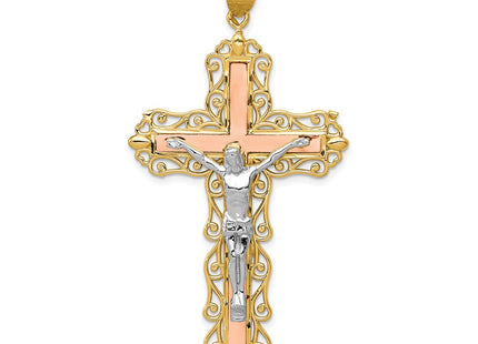 14K gold crucifix pendant