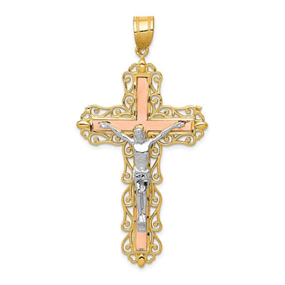 14K gold crucifix pendant