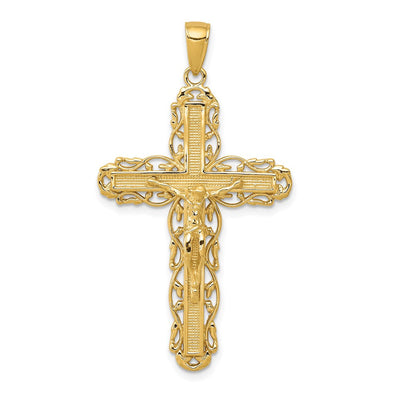 14K gold crucifix pendant