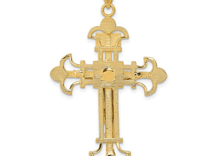 14k Two-tone INRI Crucifix Pendant (Style D3672)