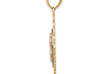 14k Tri-Color Pendants Style D3707 - Classique Jewelry Inc.