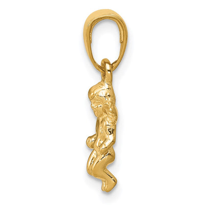 14K 3D Small Guardian Angel Pendant