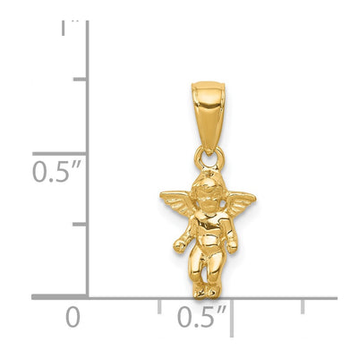 14K 3D Small Guardian Angel Pendant