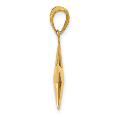 14K Polished 3-D Star Pendant