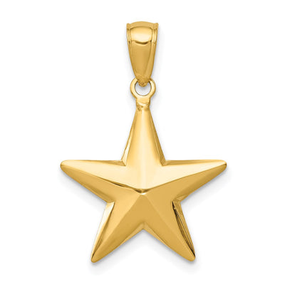 14K gold star pendant