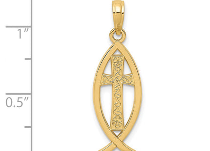 14K gold pendant, another view