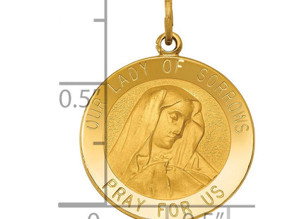14k Our Lady of Sorrows Medal Pendant (Style D3759)