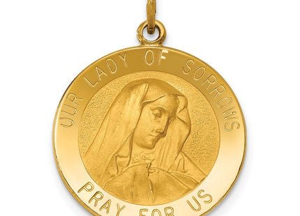 14k Our Lady of Sorrows Medal Pendant (Style D3759)