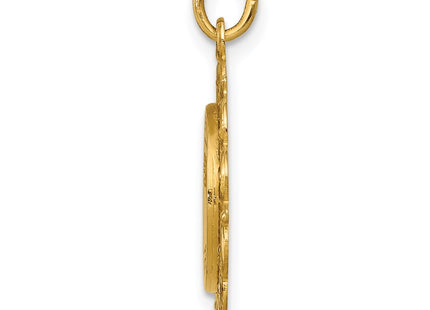 14K gold pendant, alternate view