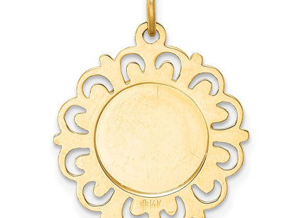 14K gold pendant, further view