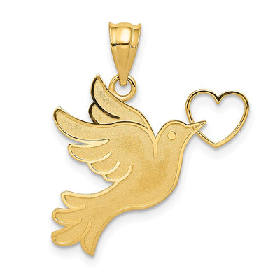 14K gold heart pendant