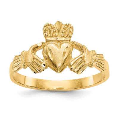 14K gold claddagh ring