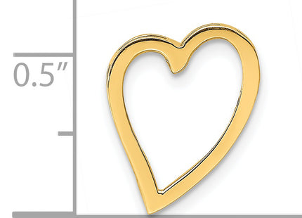 14K Polished Heart Chain Slide, 20.25 x 12.3mm