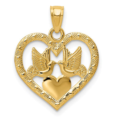 14K gold heart pendant