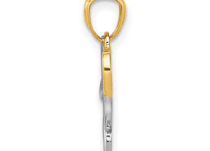 14k Yellow & Rhodium Pendants Style D3846 - Classique Jewelry Inc.