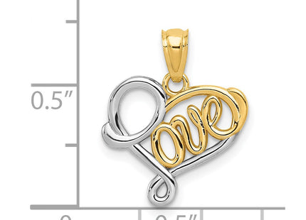 14k Yellow & Rhodium Pendants Style D3846 - Classique Jewelry Inc.