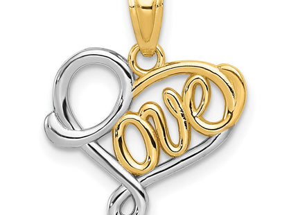 14k Yellow & Rhodium Pendants Style D3846 - Classique Jewelry Inc.