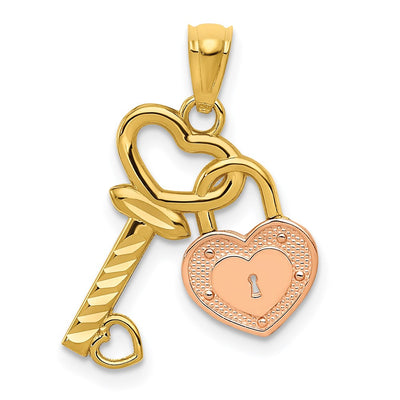 14K gold heart pendant