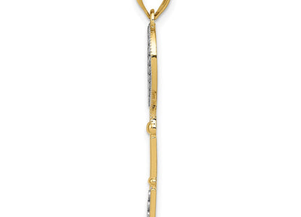 14k Yellow & Rhodium Jewelry Style D3851 - Classique Jewelry Inc.