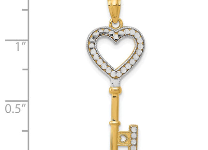 14k Yellow & Rhodium Jewelry Style D3851 - Classique Jewelry Inc.