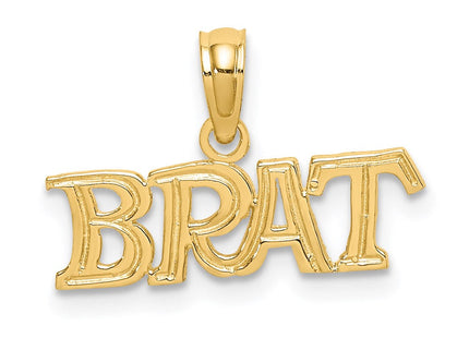 14K Polished BRAT Charm (Style D3904)