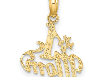 14K Polished #1 MOM Pendant (Style D3926)