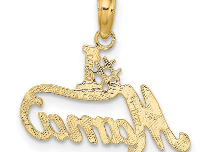 14K gold charm, another view