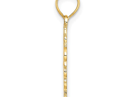 14K gold heart charm, alternate view