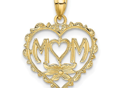 14K gold heart charm