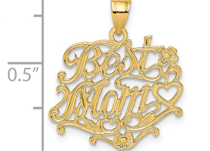 14k BEST MOM Charm