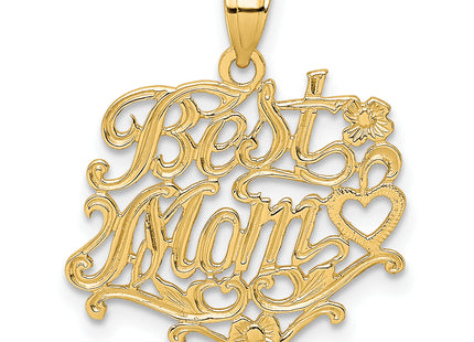 14k BEST MOM Charm