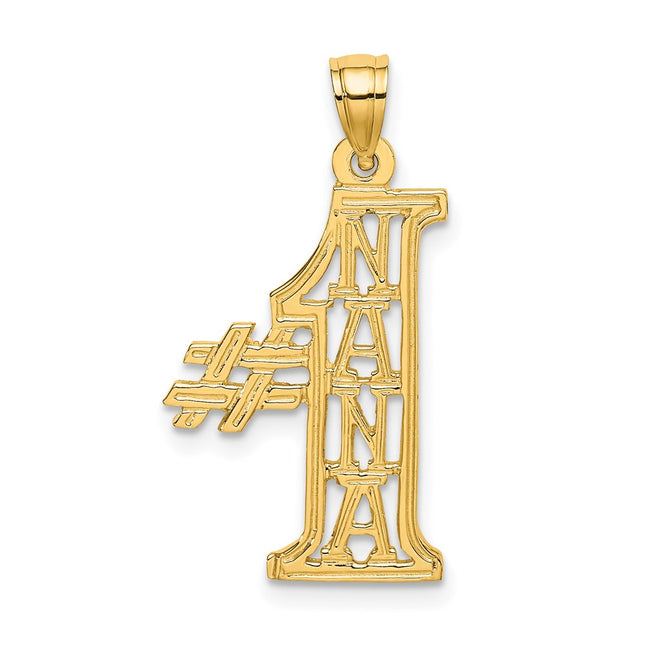 14K #1 Nana Charm, 24.2 x 14.5mm