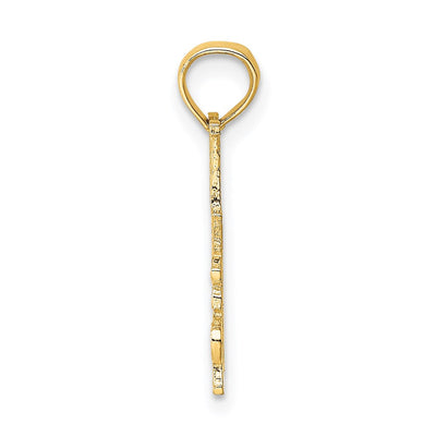 14K #1 Godfather Charm, 18 x 20mm