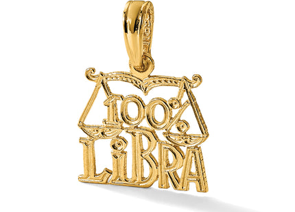 14K 100% LIBRA Zodiac Charm