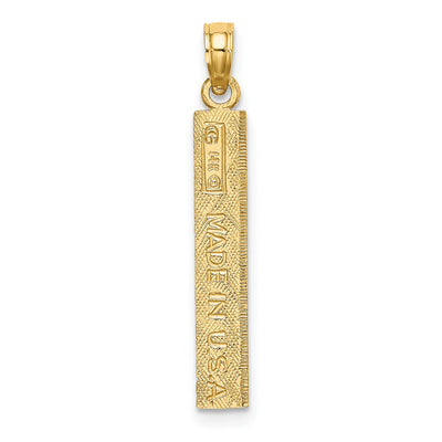 14K Six Inch Ruler Charm