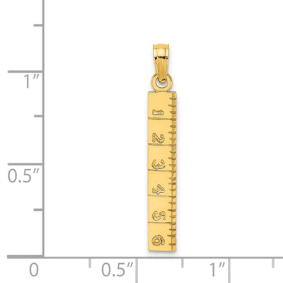 14K Six Inch Ruler Charm