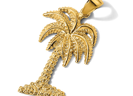 14K Large Palm Tree Pendant